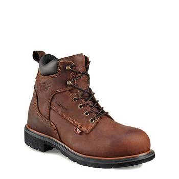 Red Wing Férfi DynaForce 6-inch Waterproof Safety Toe Munkavédelmi Bakancs Gesztenyebarna